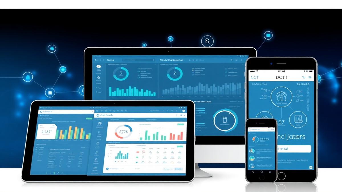 Researcher using DCT technology platform on multiple devices